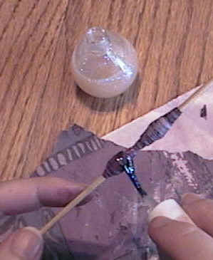 OPTIONAL: appla a clear coat of nail polish