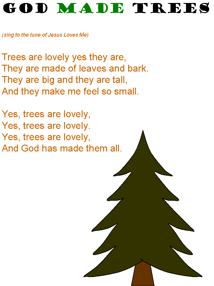 God Made the Trees song color poster