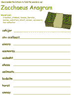 Zacchaeus anagrams