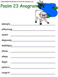 Psalm 23 anagrams