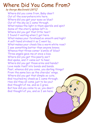 Poem:  Where Did You Come From