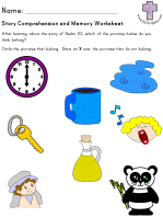 Psalm 23 Story Comprehension and Memory Worksheets