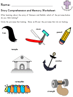 Samson and Delilah Comprehension and Memory Worksheets