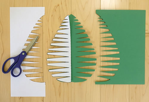 Cut out the palm leaf and unfold.