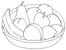 fruit coloring pages