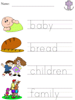 Abraham and Sarah Picture Clue Read and Trace worksheets