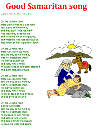 Good Samarian printable song templates for kids