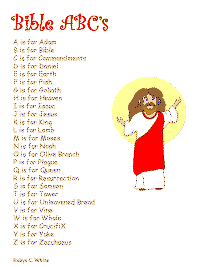 Bible ABC's color poster 2