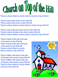 Church on Top of the Hill with printable template