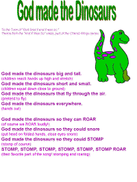 God made the Dinosaurs with printable template