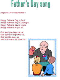 Father's Day printable song templates for kids