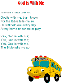 God is With me printable song templates for kids