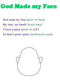 God made my face with printable template