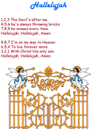 Hallelujah printable song templates for kids