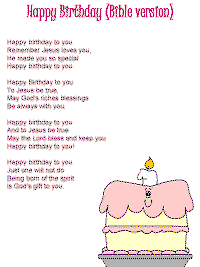 Happy Birthday (Bible version) with printable template