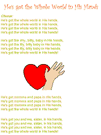 He's got the whole world in His hands with printable template