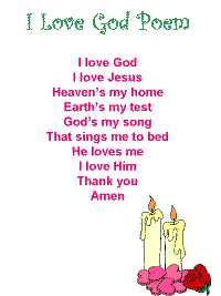 I Love God poem for kids