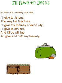 I'll Give to Jesus printable song templates for kids