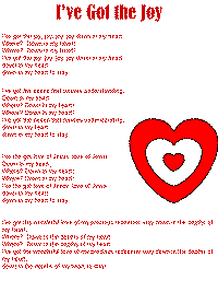 I've Got the Joy printable song templates for kids