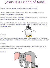 Jesus is a Friend of Mine printable song templates for kids