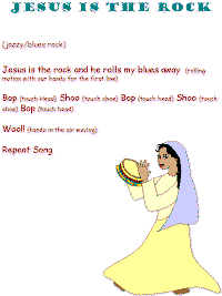 Jesus is the Rock printable song templates for kids