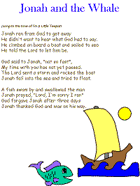 Jonah and the Whale with printable template