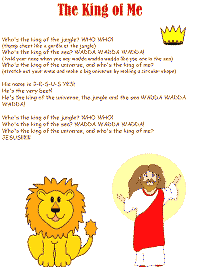 The King of Me printable song templates for kids