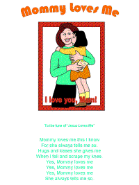 Mommy loves me printable song templates for kids