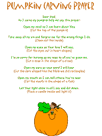 Pumpkin Carving Prayer with printable template
