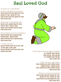 Saul Loved God printable song templates for kids