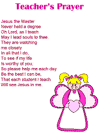 Teacher's prayer with printable template