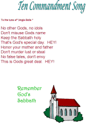 Ten Commandments printable song templates for kids