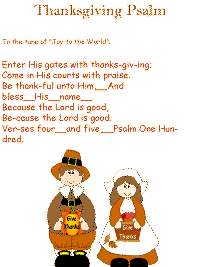 Thankgiving Psalm with printable template