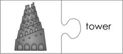 Tower of Babel jigsaw worksheets