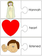 Hannah word match worksheets