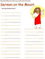 Sermon on the Mount word mining sheets