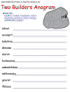 Two Builders (Wise and Foolish builders) printable Games and Puzzles