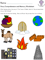 Tower of Babel Story Comprehension and Memory worksheet