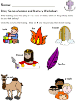 Tower of Babel Story Comprehension and Memory worksheet