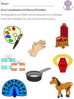 Esther the Queen Comprehension and Memory Worksheets