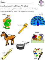 Esther the Queen Comprehension and Memory Worksheets