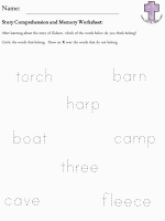 Gideon Story Comprehension and Memory worksheets