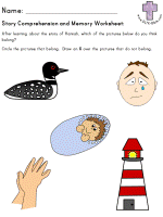 Hannah's Promise Story Comprehension and Memory worksheets