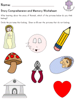 Hannah's Promise Comprehension and Memory worksheets