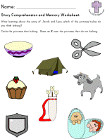 Jacob and Esau Comprehension and Memory Worksheets