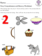 Jacob and Esau Comprehension and Memory Worksheets