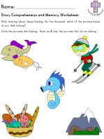 Story Comprehension worksheets