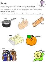 Jesus Heals Leprosy Story comprehension and Memory worksheet