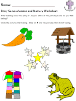 Joseph Comprehension and Memory Worksheet