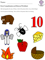 Moses Story Comprehension and Memory Worksheets
